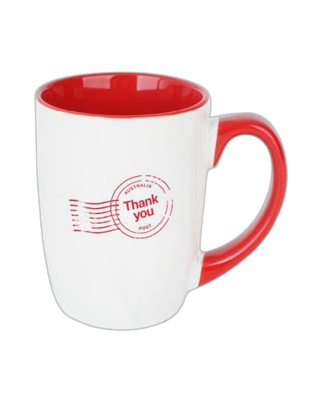 Australia Post — thank you postmark red mug
