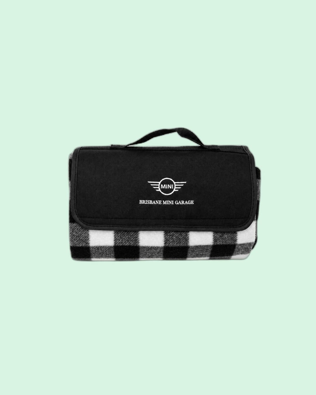 Brisbane MINI Garage — Checkered picnic blanket with MINI mark