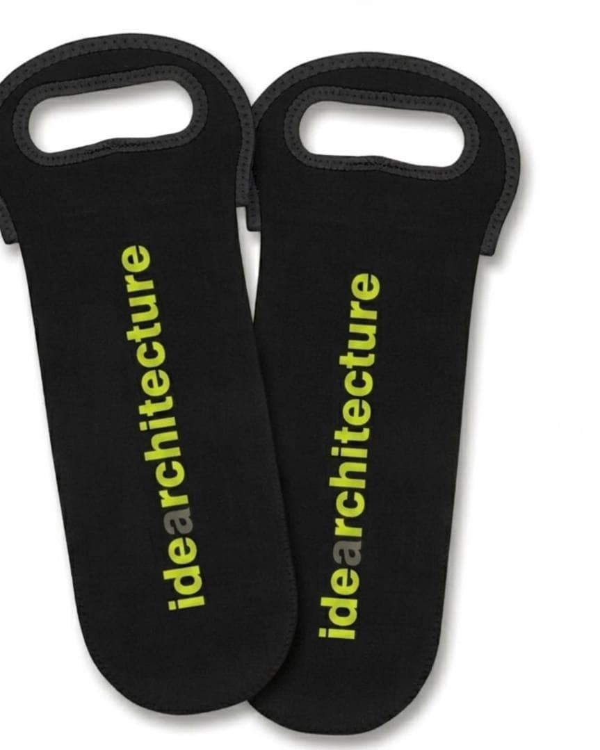 idearchitecture — Black neoprene wine bottle tote