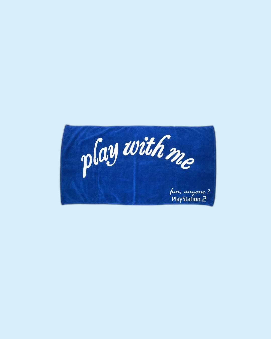PlayStation 2 — Royal-blue 'play with me' plush beach towel