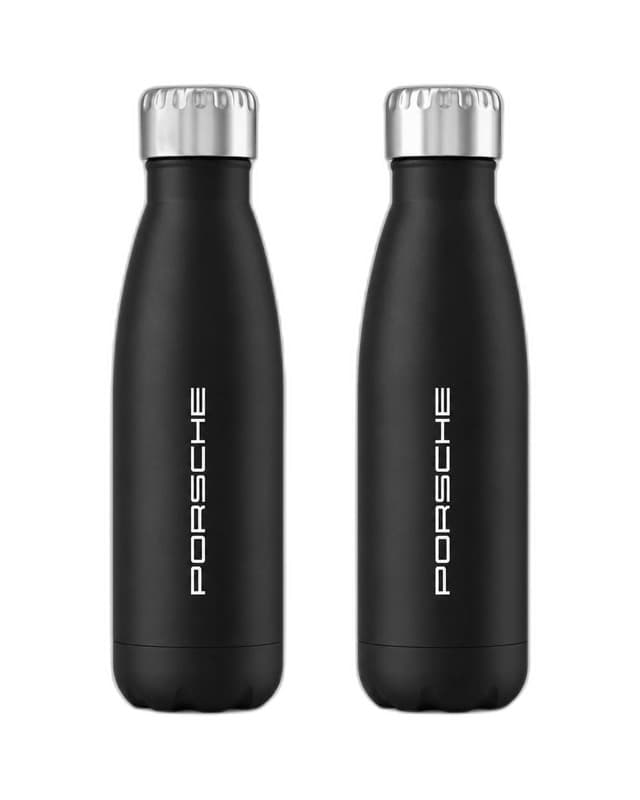 Porsche — matte black thermal flask pair