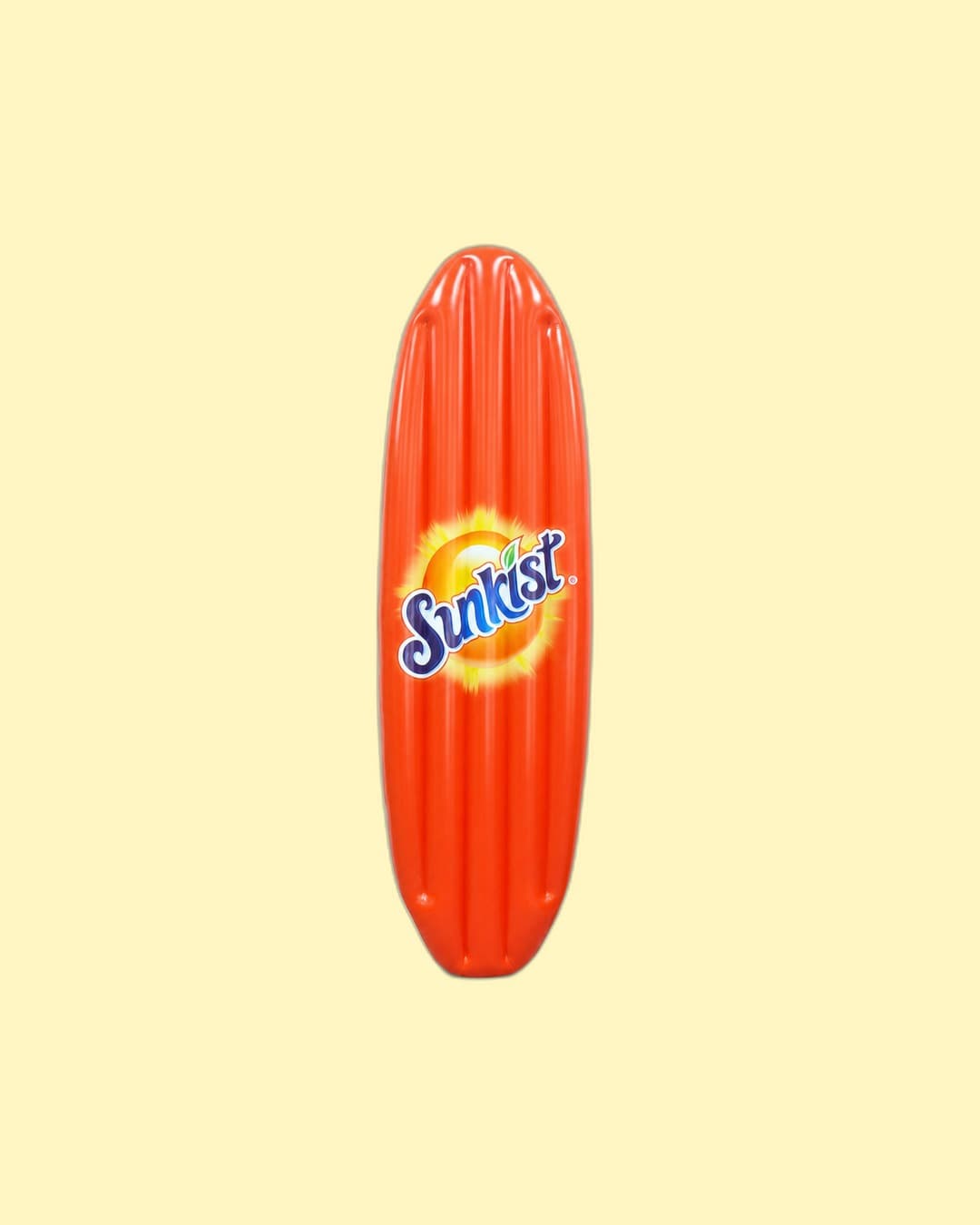 Sunkist — Inflatable longboard-style pool float with Sunkist sunburst