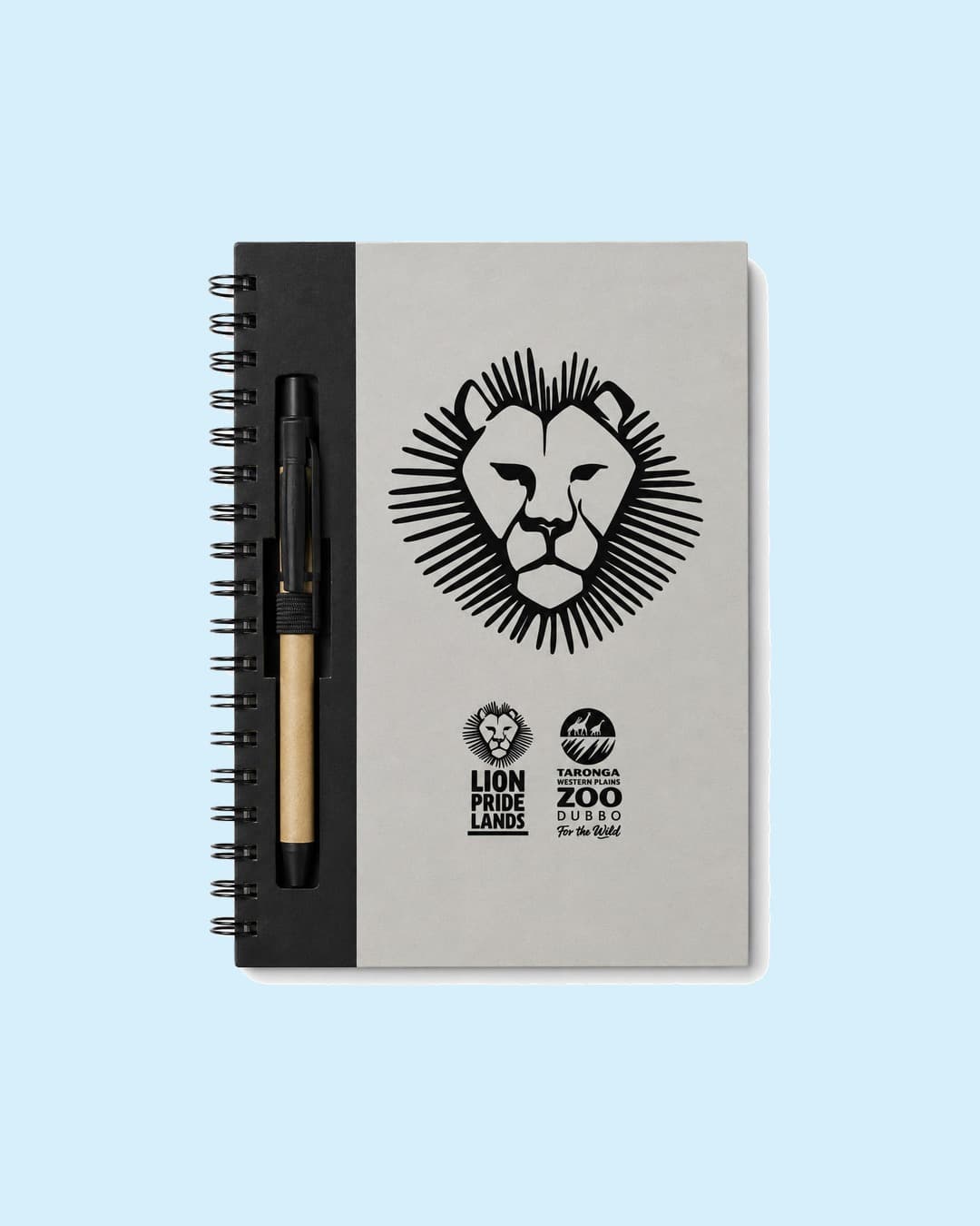 Taronga Zoo — Lion Pride Lands spiral notebook & pen set