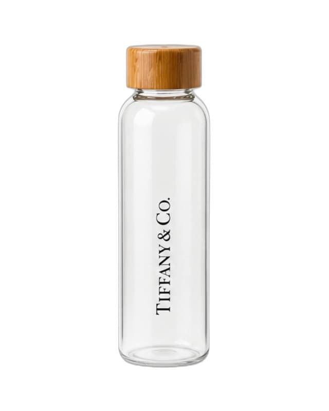 Tiffany & Co. — glass bottle bamboo lid