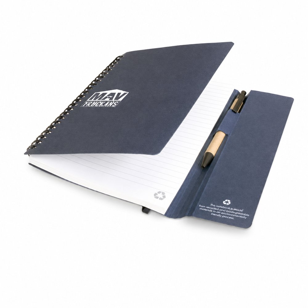 Recycled A5 Notebook & Pen Set — Branded Stationery