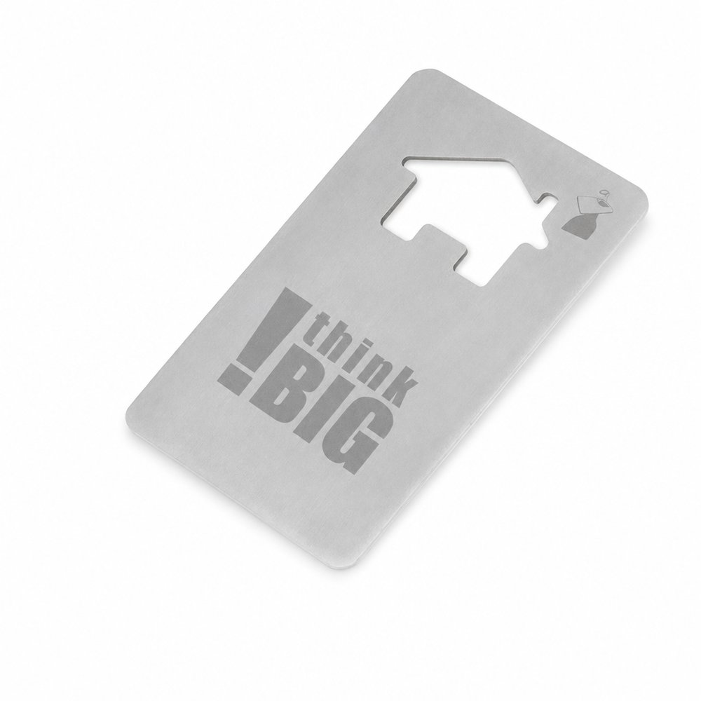 House-Shaped Bottle Opener Card, Branded