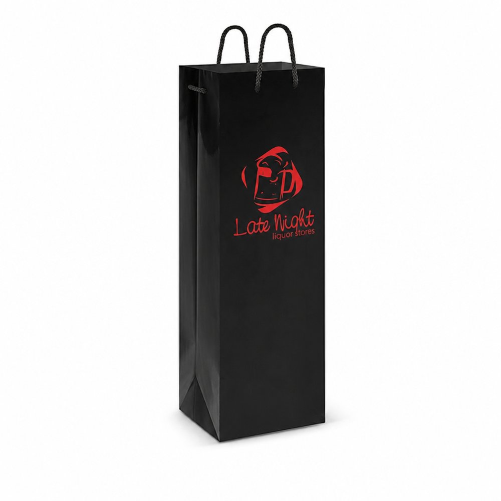 Laminated Wine Paper Bags - Branded Bottle Carriers