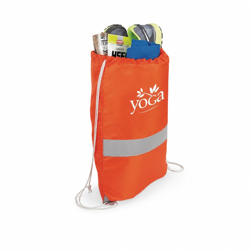 Hi-Vis Drawstring Backpacks, Branded Safety Bags