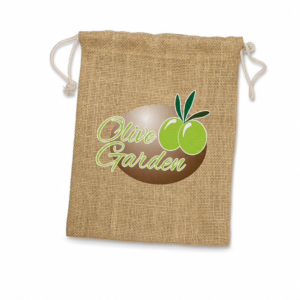 Eco Jute Drawstring Bag Medium - Branded Gift Pouch
