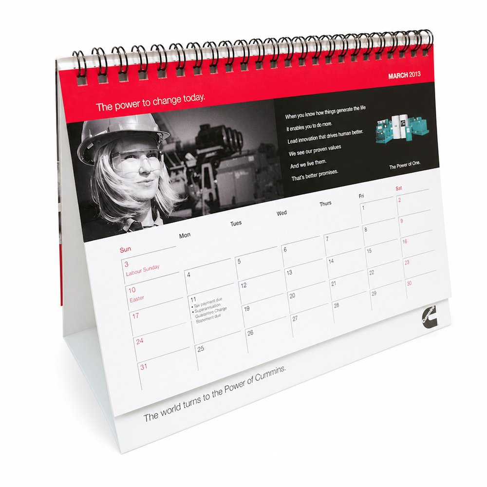 Wiro Tent Desk Calendar — Branded Custom Print