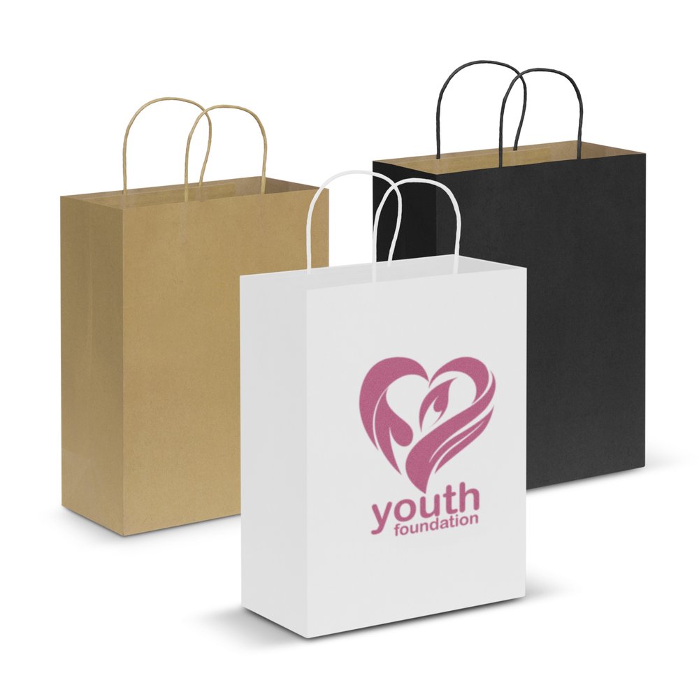 Large Kraft Paper Carry Bag with Rope Handles