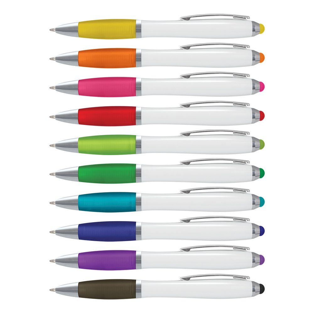 Vistro Glossy White Dual-Tip Stylus Ballpoint