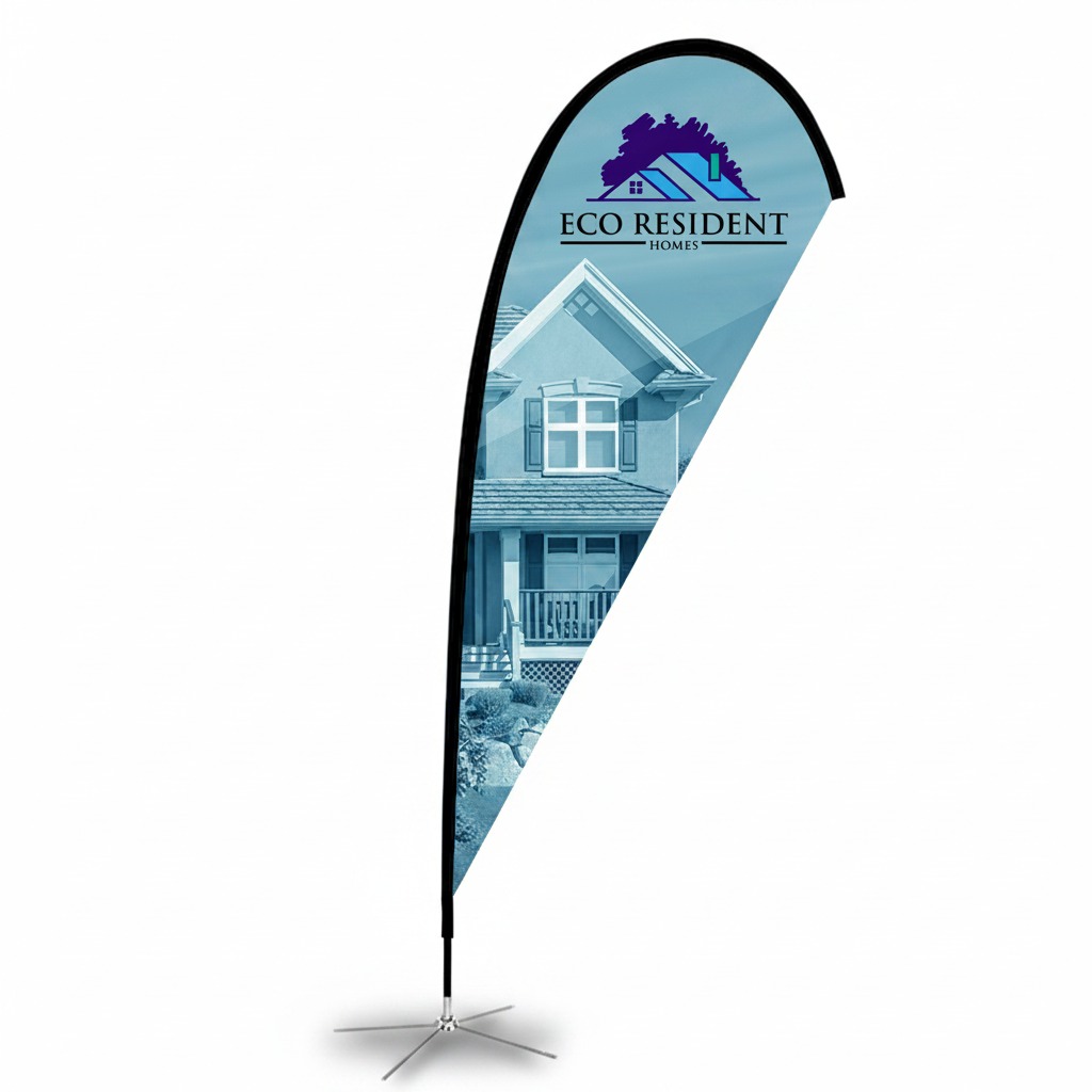Medium Teardrop Promotional Flag Display Kit