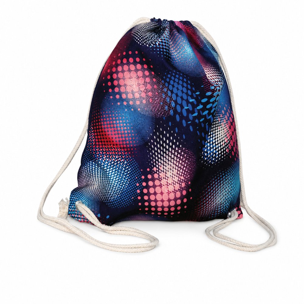 Full Colour Cotton Drawstring Backpack, Branded