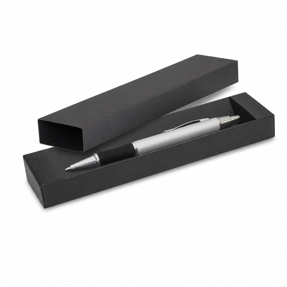 Stylised Pen Presentation Box — Black Cardboard Gift Case