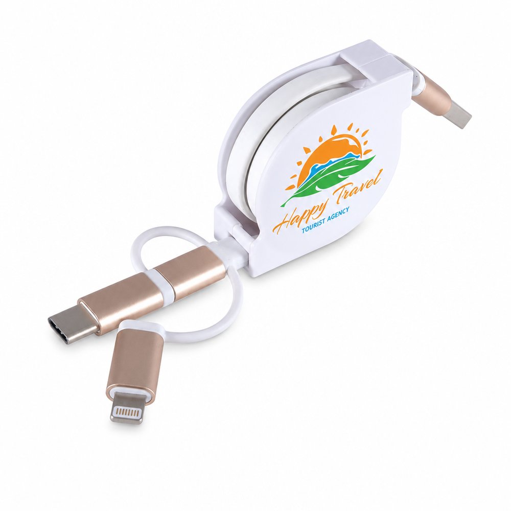 Cosmo Retractable 3-in-1 Charging Cable