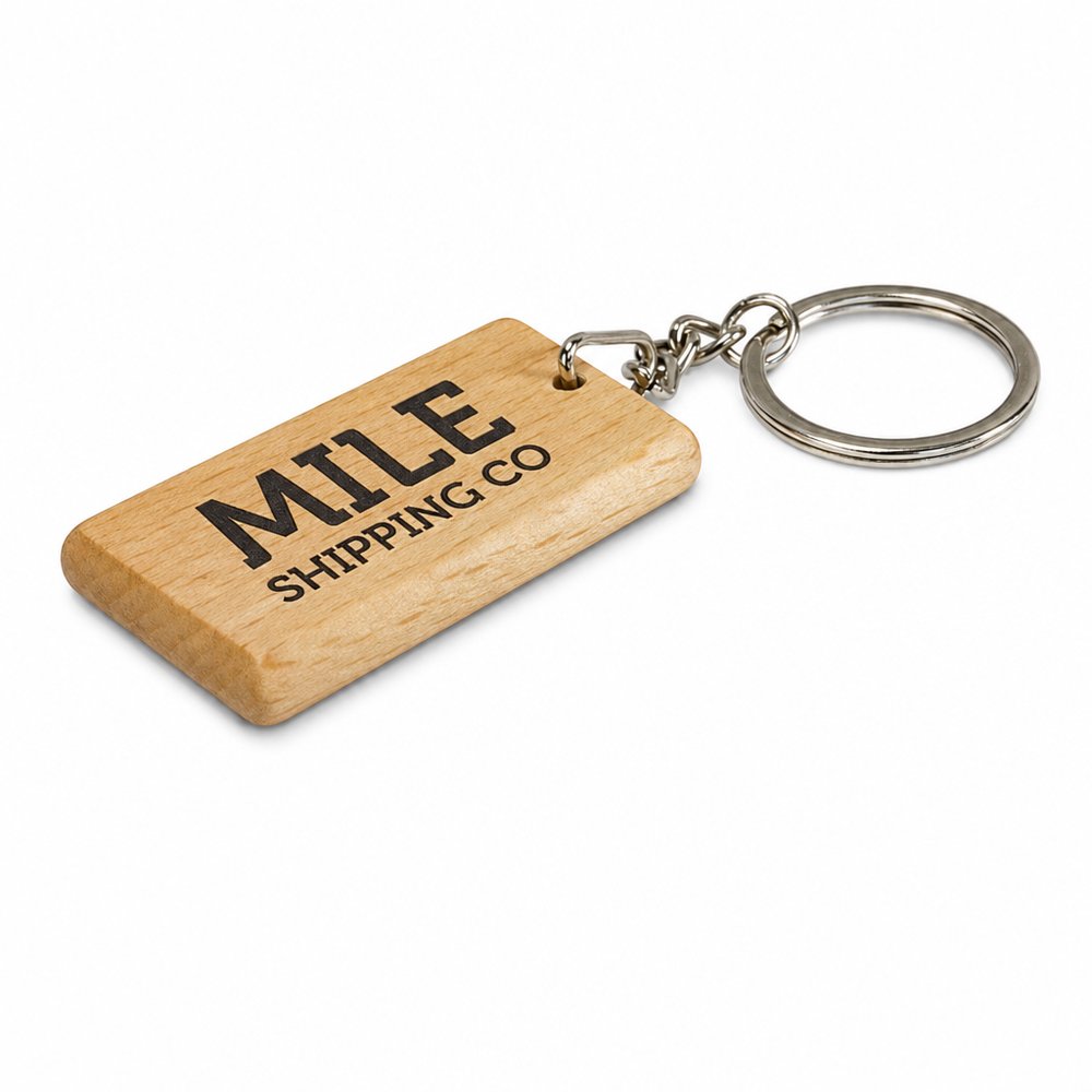 Oak Wooden Keyrings (Rectangle) – Eco Branded Keychains