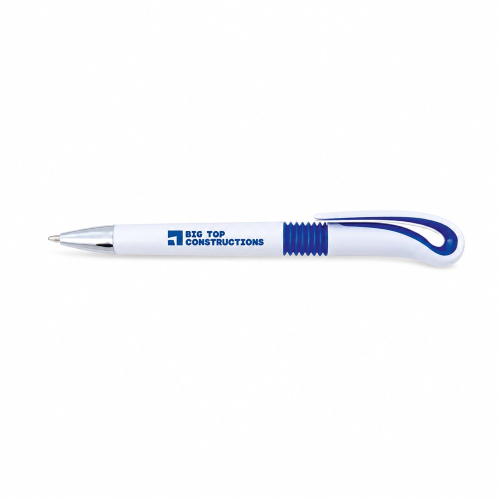 Two-Tone Flat Clip Ballpoint Pen
