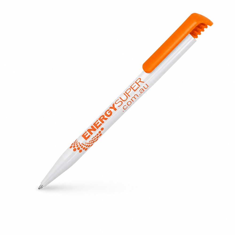 White Barrel Retractable Corporate Ballpoint Pen