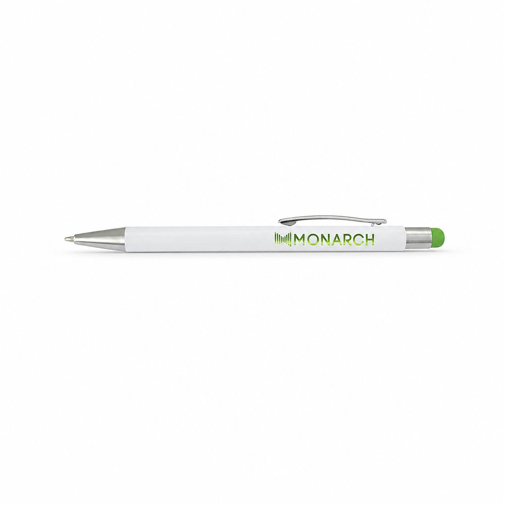 White Barrel Aluminium Touchscreen Stylus Pens