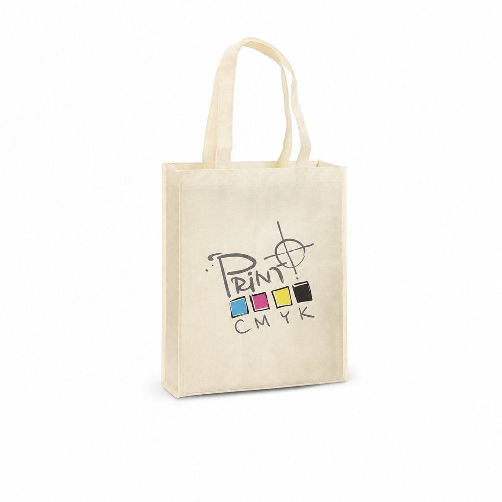 Natural Non-Woven Tote Bag with Gusset, Branded