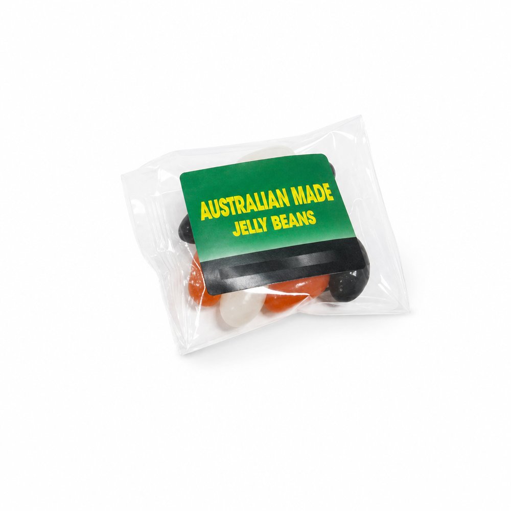 Australian Jelly Beans 25g — Custom Branded Lolly Bags