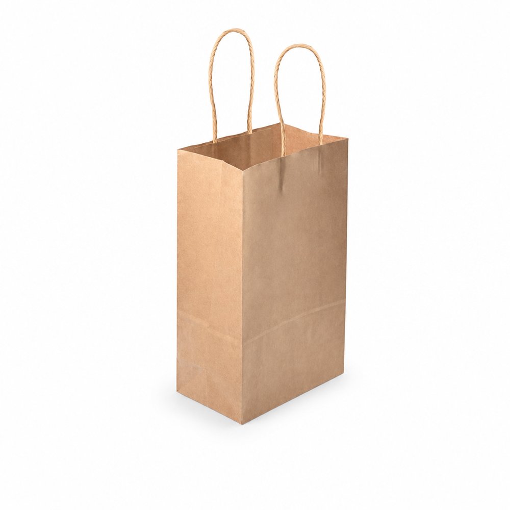Eco Kraft Paper Bags Small - Branded & Biodegradable