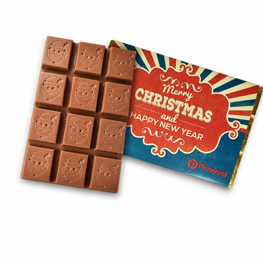 Giant Custom Printed Santa Chocolate Block 500g