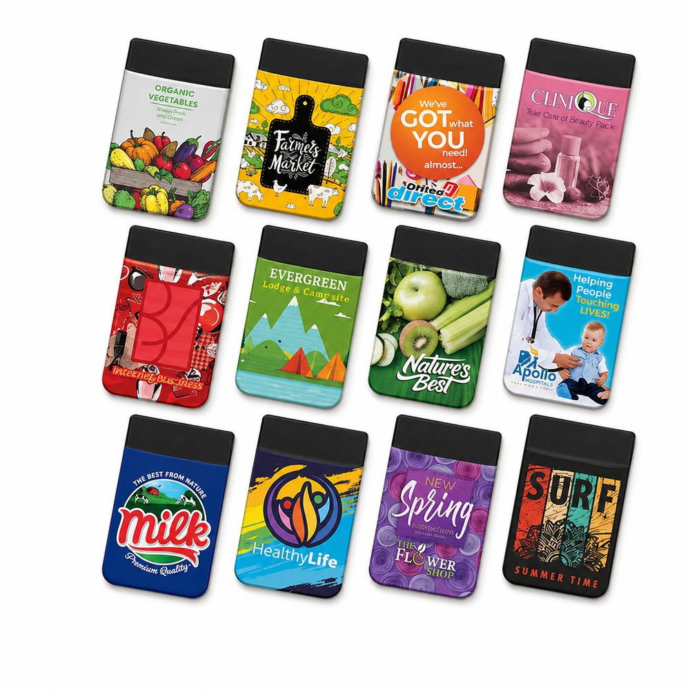 Full Colour Lycra Phone Wallets — Branded Card Holders