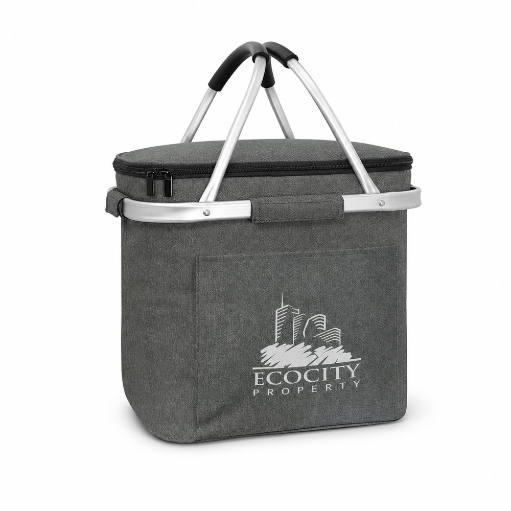 Foldable Insulated Cooler Basket, 16L Branded Picnic Carrier