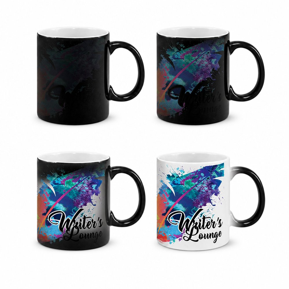 Magic Heat-Reveal Coffee Mugs 330ml — Custom Branded