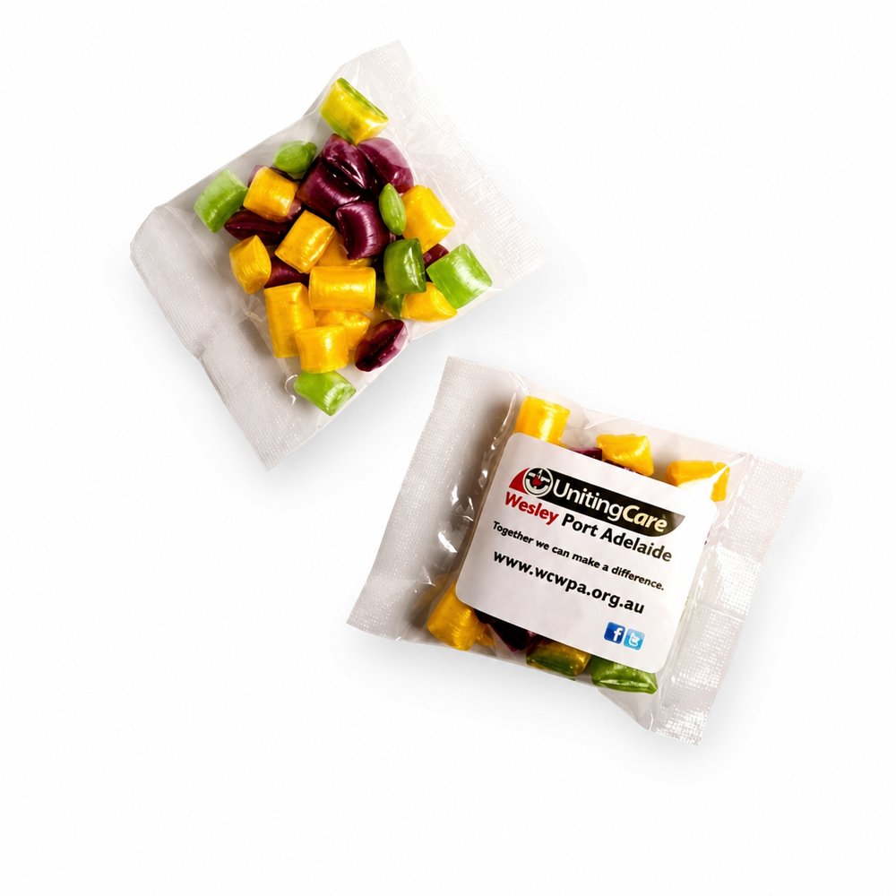 Branded Humbug Lolly Bags 20g — Custom Colour