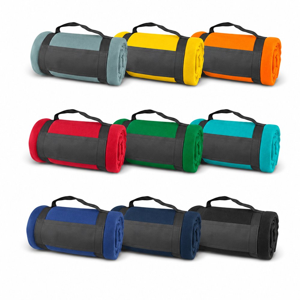 Branded Fleece Picnic Blanket with Carry Strap