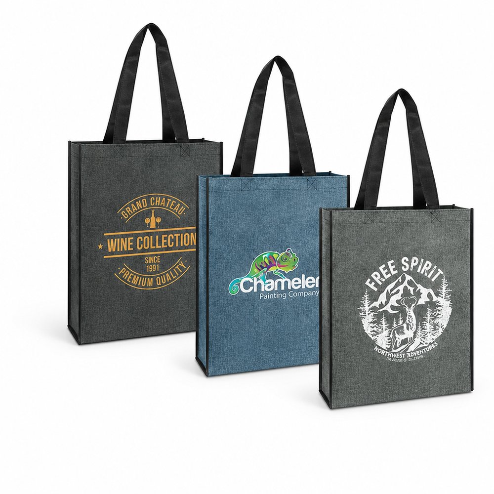 Heathered Finish 80gsm Non-Woven Gusset Tote Bag