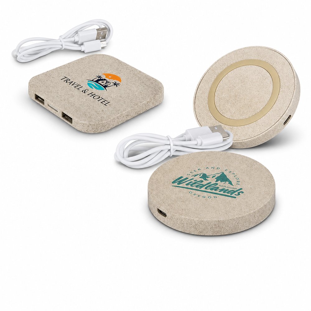 EcoCharge Wheat Straw Wireless Charging Pad 5W