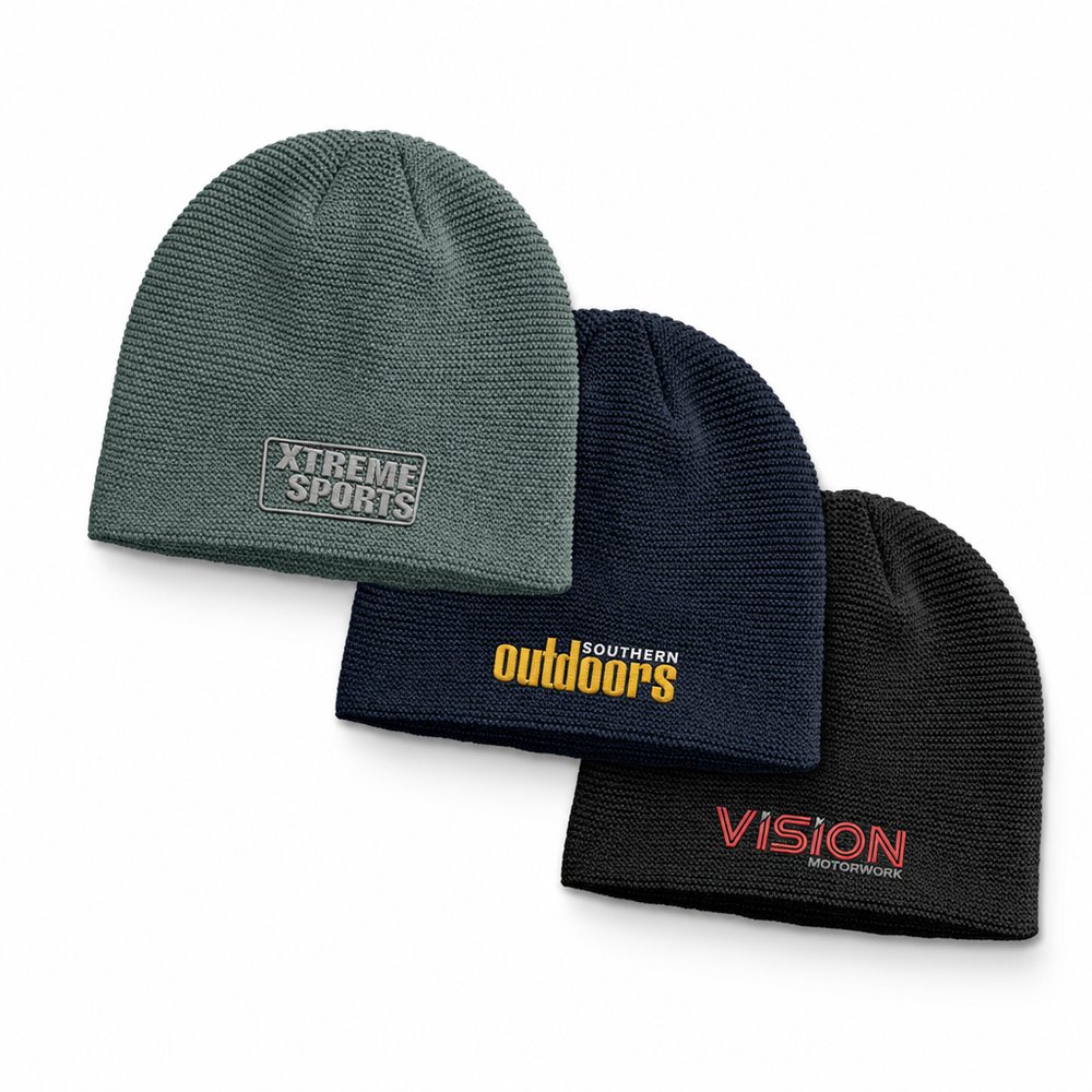 Perisher Knit Beanie — Embroidered Winter Headwear