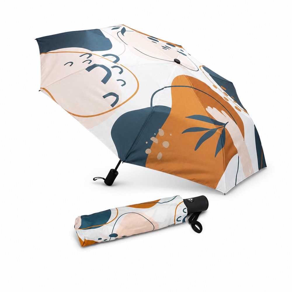 Full Colour Compact Folding Umbrella, Branded