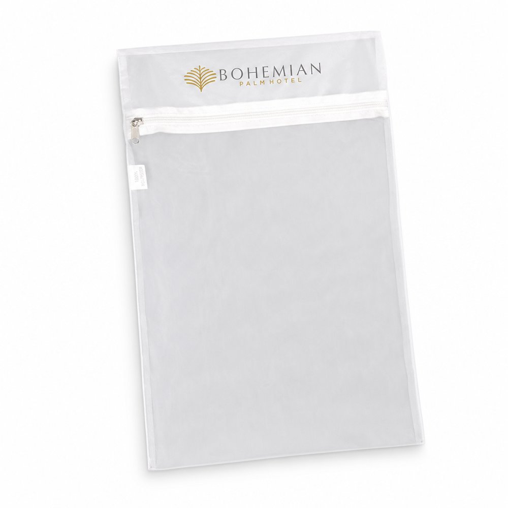 Branded Mesh Laundry Bags with Zip Closure