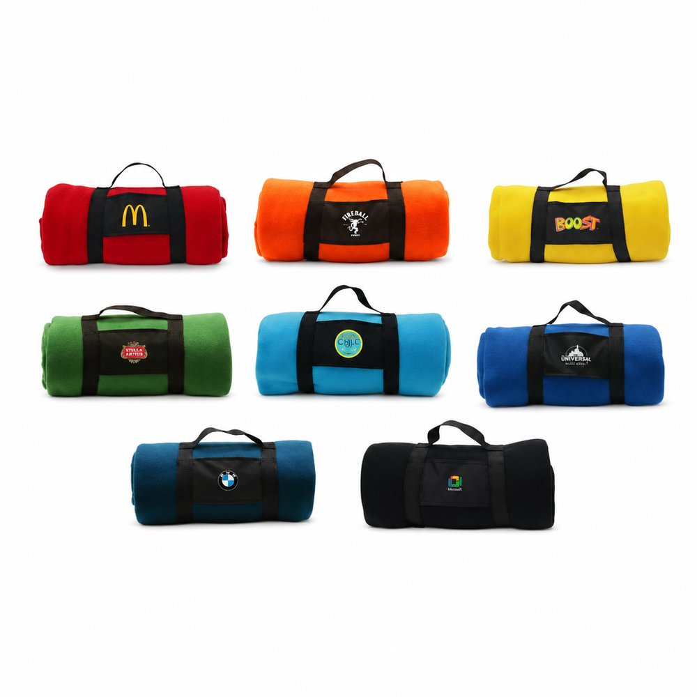 Branded Picnic Blanket with Carry Strap 150x120cm