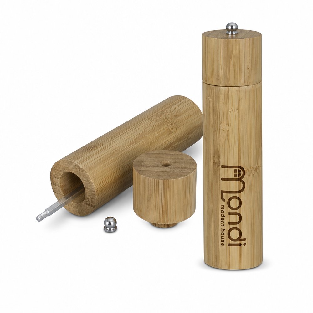 Bamboo Pepper Grinder — Branded Eco Kitchen Gift