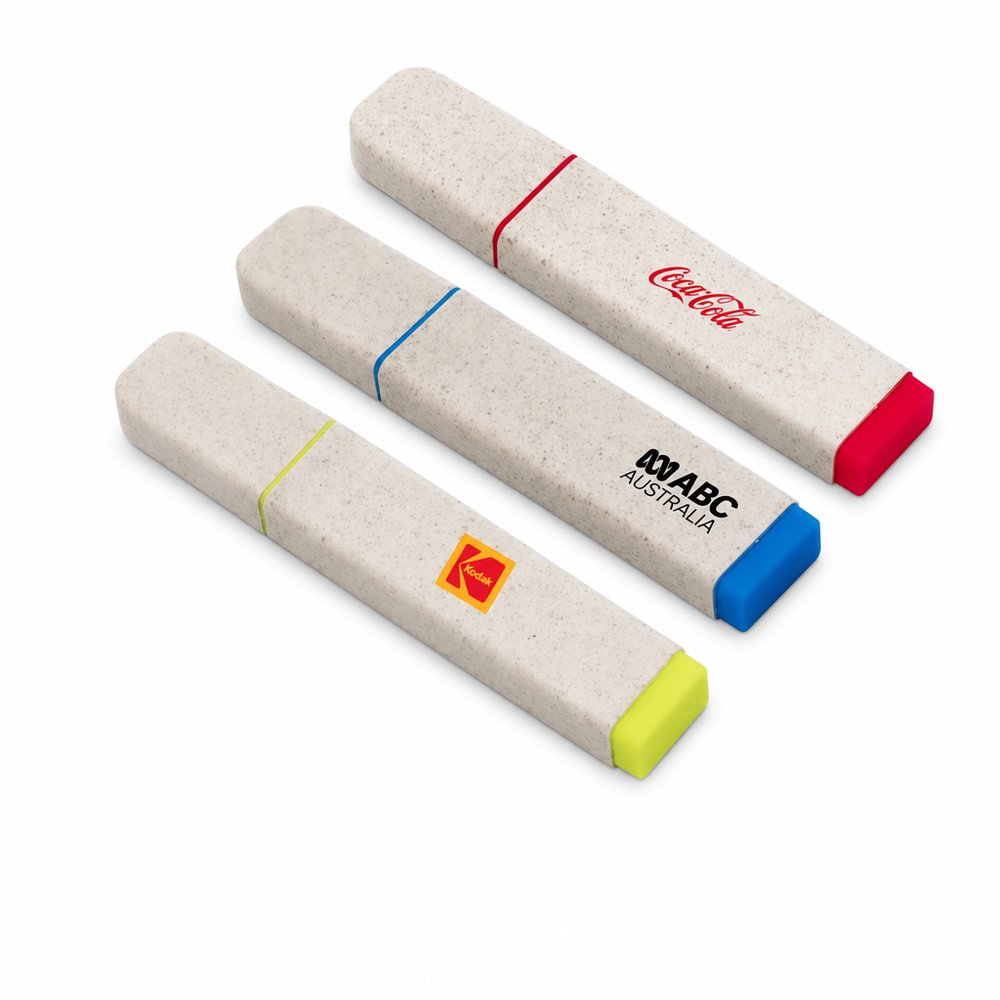 Eco Wheat Straw Highlighters — Branded Stationery