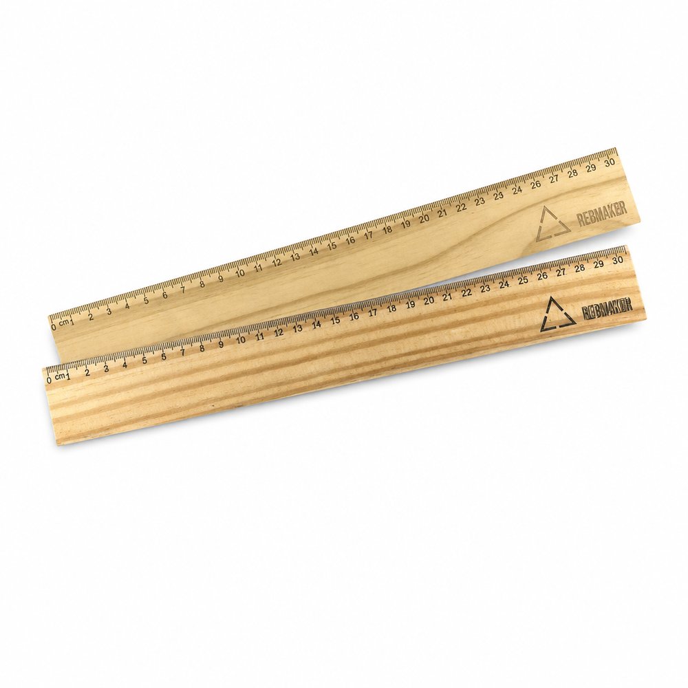 Branded Pine Wood Ruler 30cm — Custom Print