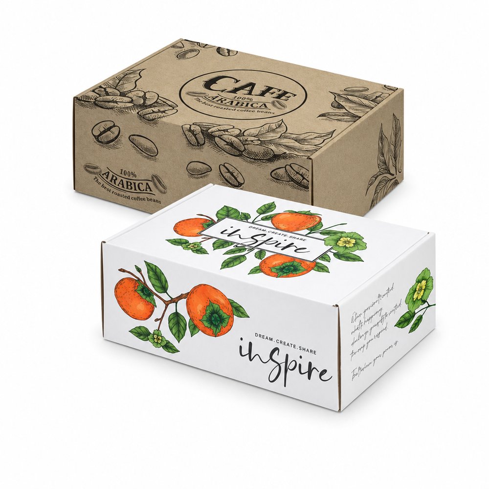 Custom Die Cut Presentation Box with Hinged Lid
