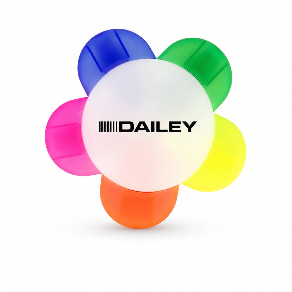 Daisy Highlighters — Five-Colour Flower Set