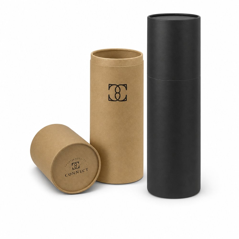 Branded Cardboard Wine Bottle Gift Tube