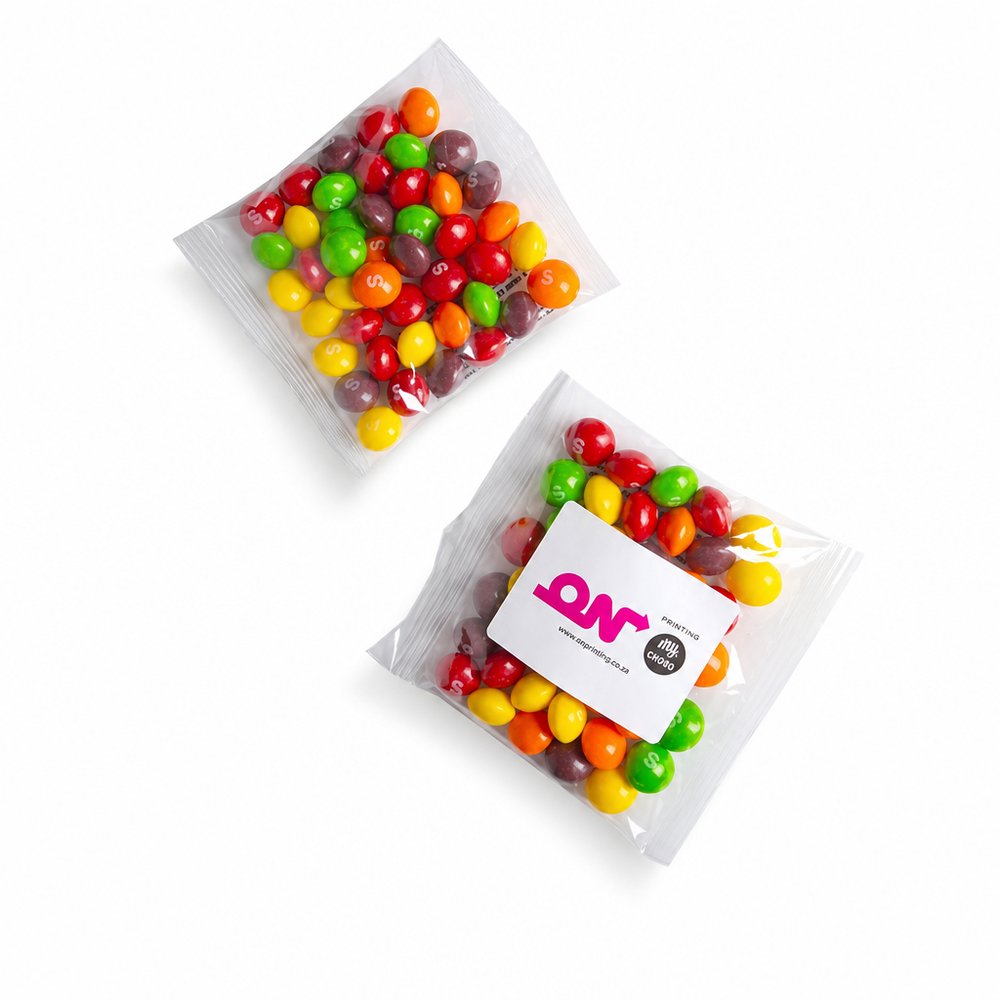 Branded Skittles Bags 50g — Custom Lolly Giveaway