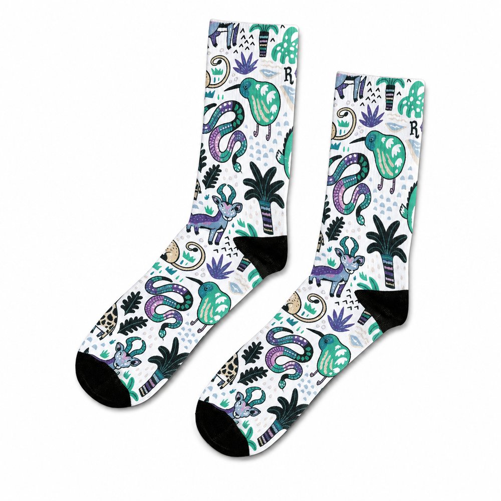 Custom Crew Socks with Full-Colour Sublimation Print