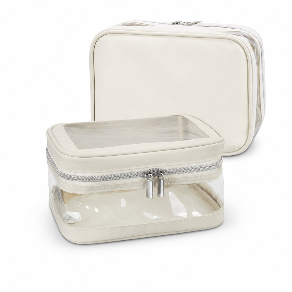 Branded Clear Cosmetic Bag 3L — PVC Travel Pouch