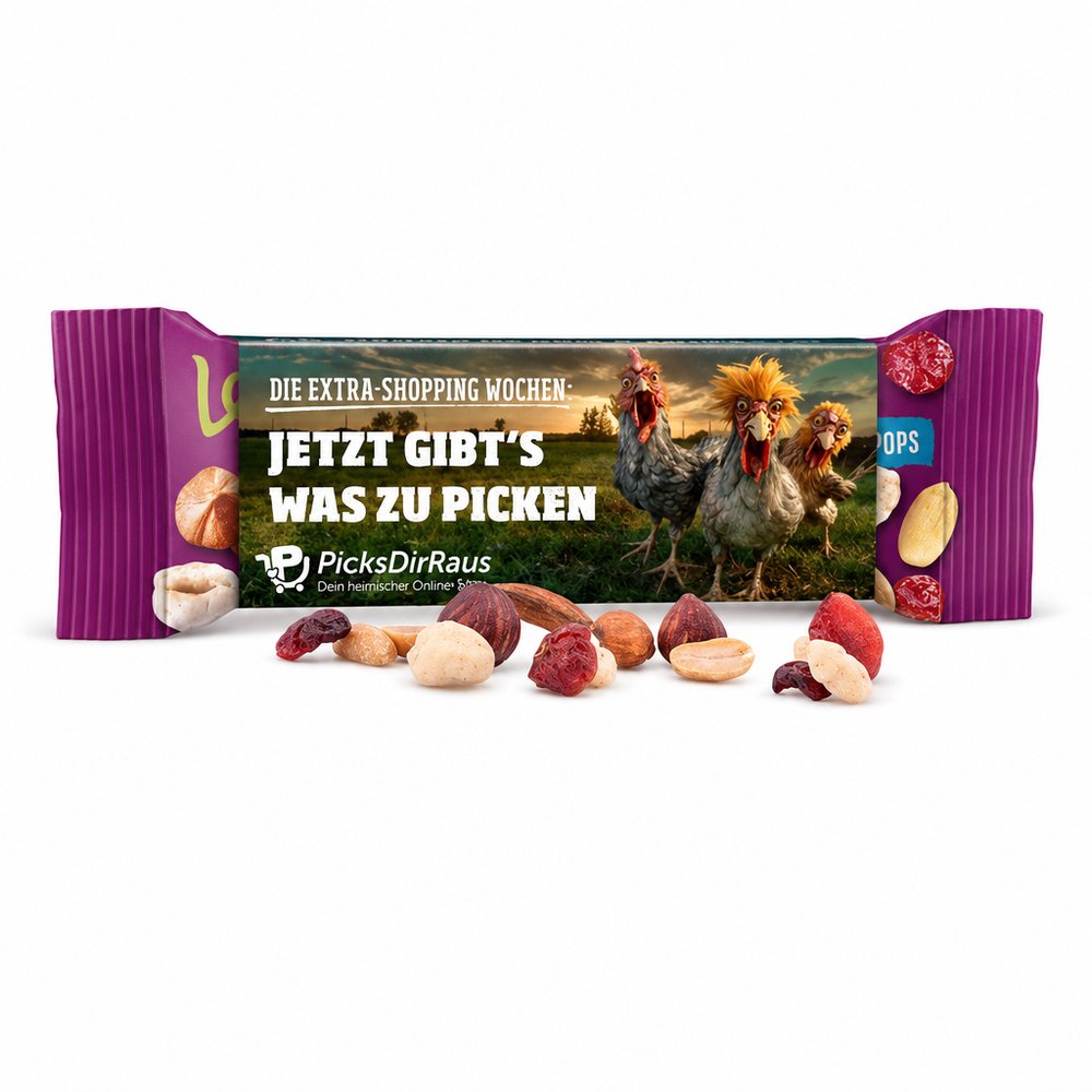 Branded Fruit and Nut Snack Packs with Custom Sleeve
