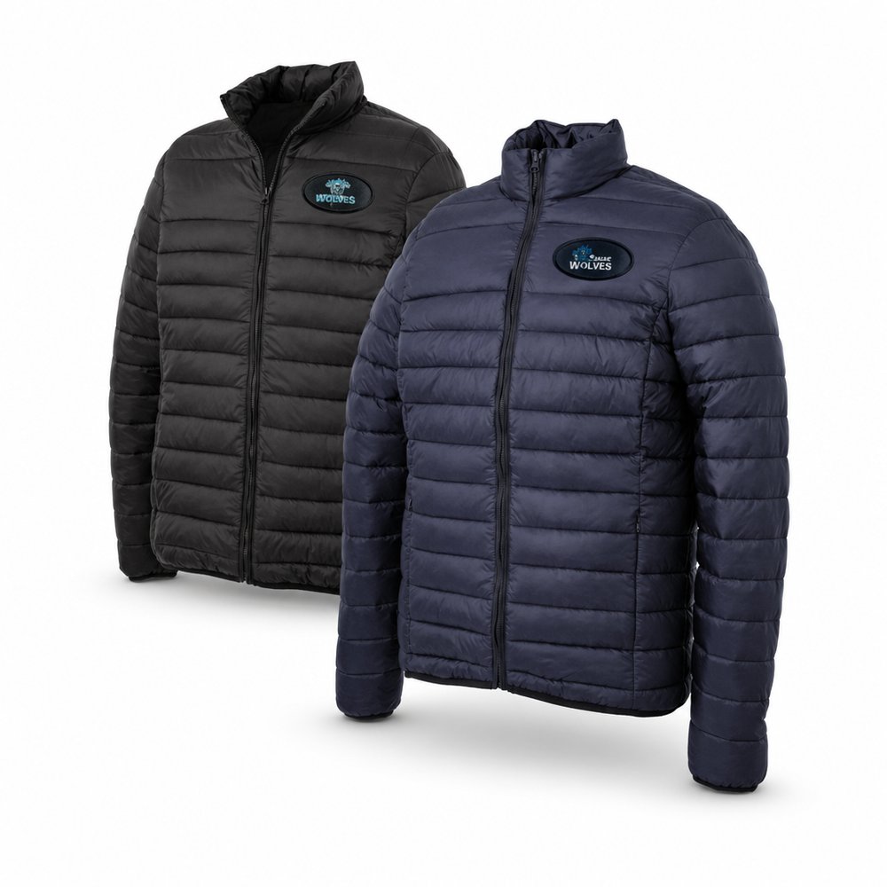 Branded Puffer Jacket — Synthetic Down Corporate Outerwear